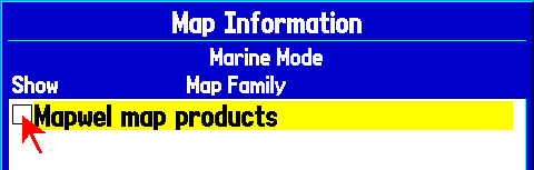 GPSMAP 276 - Map list