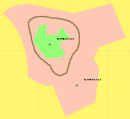 Map with irregular shape defined by background area polygon